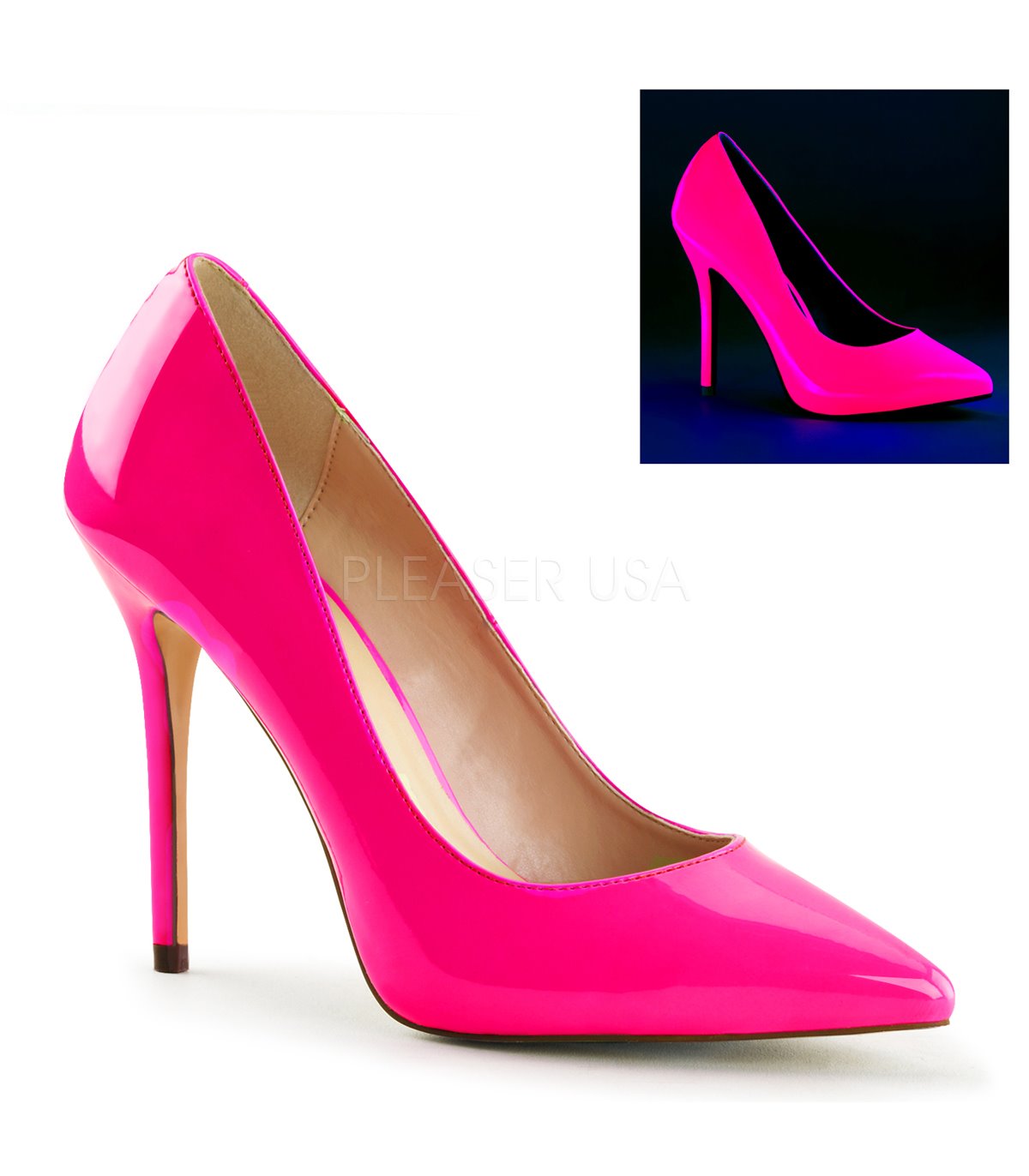 PLEASER AMUSE-20 NEON FUCHSIA